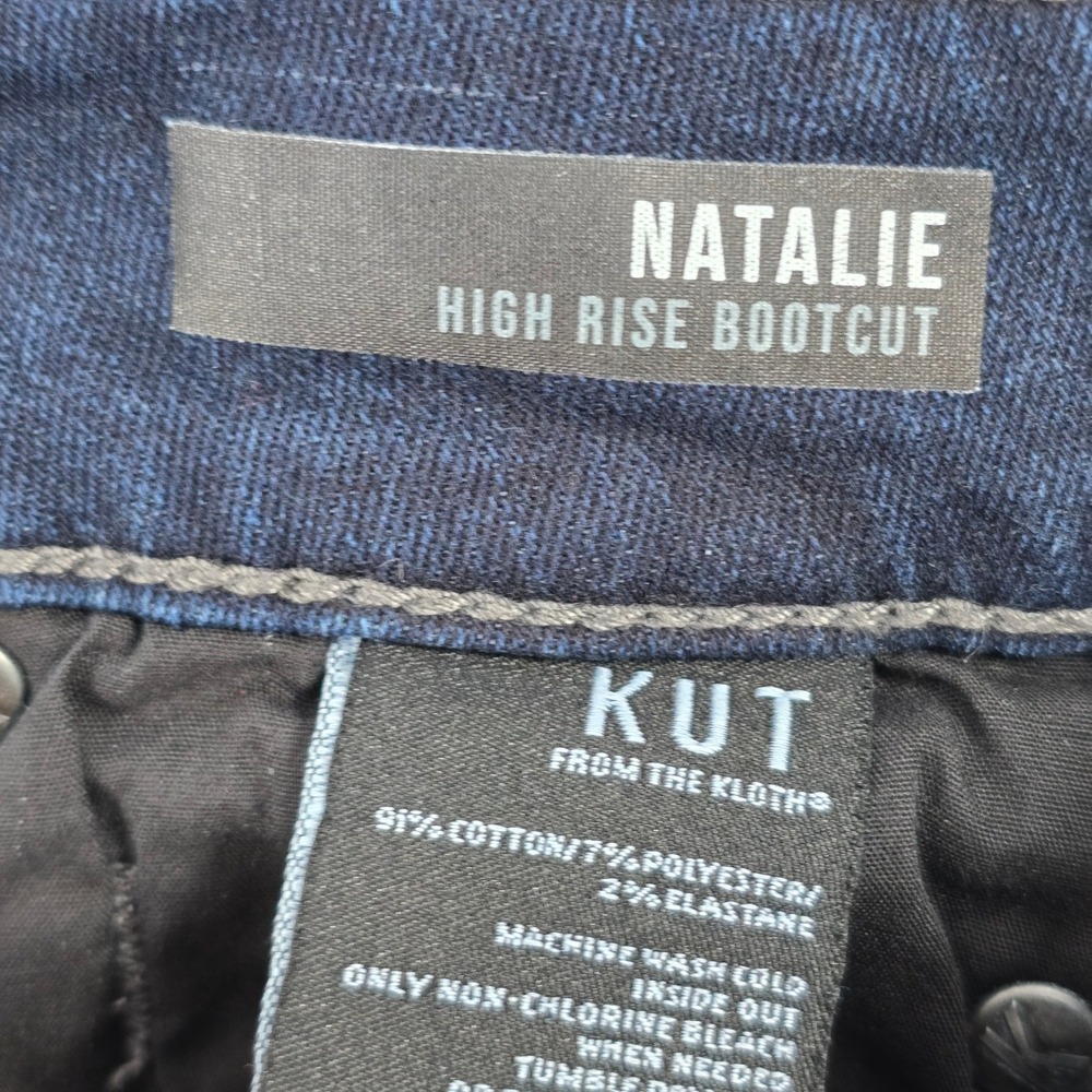 Kut from the Kloth Natalie High Rise Bootcut Jeans Dark Wash Blue Womens 10 - Picture 8 of 9